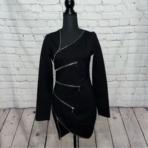 NWT Fashion Nova Zip Her Up Bodycon Dress Size Small